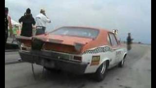 Chevy Nova SS Vs Top Methanol Dragster Drag Race 14 Mile [upl. by Xuaeb]