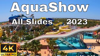 AquaShow 2024 Algarve Albulfeira Portugal  All WaterSlides [upl. by Jovita]