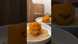 Halloween stuffed peppers 🎃 halloween halloweenfoodideas halloweenrecipe halloween2024 [upl. by Rennie]