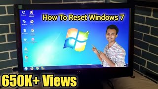 How To Reset Windows 7 PC In 2020  How To Factory Reset Computer In Hindi [upl. by Renmus]