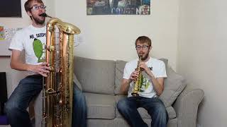 Tubax contrabass and Sopranino Saxophone Duet [upl. by Ailat]