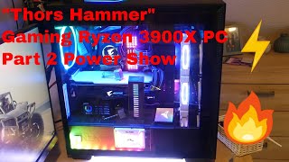 Gaming Ryzen 3900X quotThors Hammerquot PC Part 2 Test RGB Review [upl. by Baoj]