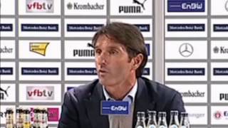 Bruno Labbadia AM AR GELECKT PK Pressekonferenz Wutrede StuttgartLeverkusen 22 07102012 [upl. by Gamin895]