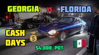 FLORIDA VS GEORGIA CASH DAYS  STREET RACING  16 CARS 250 BUYIN  4K [upl. by Llerret]