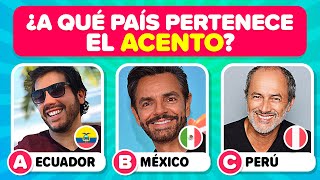 Adivina el País por su Acento 🗣️👂🌎  Test Hispanohablante  Trivia Escucha y adivina  Playquiz [upl. by Beckie]