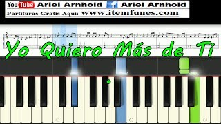 YO QUIERO MAS DE TI  Piano Tutorial  JAIME MURRELL Synthesia  Partitura  Notas  Letra [upl. by Alric466]