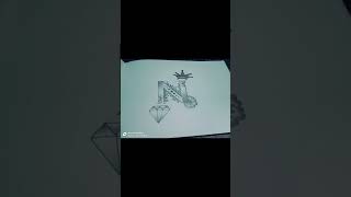 N ka drawing and N ka logo aap bhi bnwana chahte hai tho comment kigiye drawing N art namikpaul [upl. by Aldo]