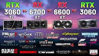 RTX 3060 Ti vs RX 6700 XT vs RX 6600 XT vs RTX 3060 in 2023 Test in 20 Games 1080p [upl. by Atinrahs]