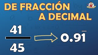 18 CONVERTIR DE FRACCIÓN A DECIMAL [upl. by Suiramaj]