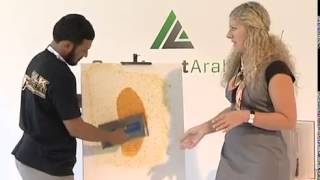 SILK PLASTER liquid wallpaper live demonstration on BIG5 2012 in Dubai [upl. by Anyel]