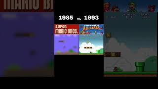 Super Mario Bros 1985 vs Super Mario All Stars 1993 shorts Mario fyp viralvideo old [upl. by Euqinad]