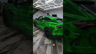 Hexis Green Chrome Vinyl Wrap  Video by carwrapking [upl. by Veradi34]