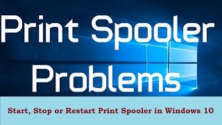 How to Start Stop or Restart Print Spooler in Windows 10 [upl. by Novoj408]