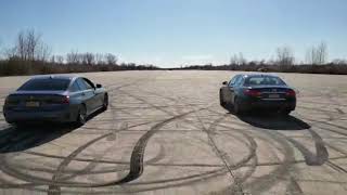 BMW m340i vs Infiniti q50 red line s bmw wins [upl. by Yenttirb]