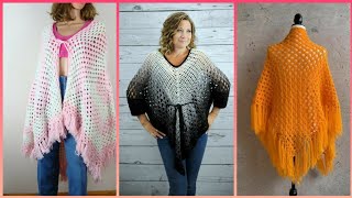 Cozy Crochet Poncho Sweaters for Fall and Winter Stylish Warmth Trendy Designs Easy DIY Patterns [upl. by Baerl]