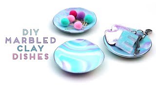 Diy Marbled Clay Catchall Dishes [upl. by Subak]