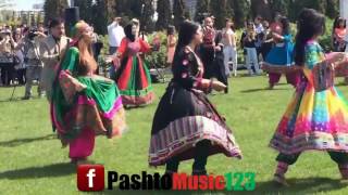 Afghan boys and girls Attan for Dawlat Qarabaghi songs [upl. by Ruyle554]