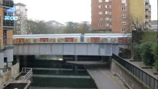 Metropolitan Line crossing Regents Canal [upl. by Aihsatsan]