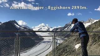 Aletsch Glacier Switzerland in 4k Fiesheralp  Marjelensee  Eggishorn viewpoint [upl. by Bree]