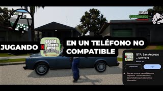 Jugando gta netflix en un teléfono no compatible android [upl. by Brass]