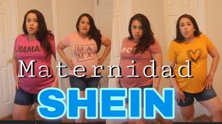 HAUL SHEIN ECONOMICO DE EMBARAZO CAMISETAS SHEIN MUJERES EMBARAZADAS [upl. by Anigue]