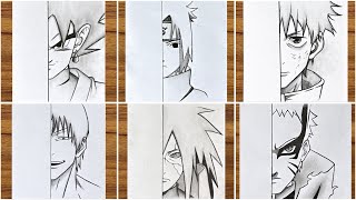 6 Easy anime drawing  How to draw anime step by step  Easy anime drawing for beginners [upl. by Poock503]