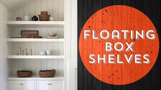 How to make Built in Shelves  Easy Floating Box Shelves  DIY built in shelves [upl. by Nolyar]