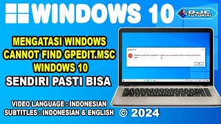 CARA MENGATASI Windows Cannot Find gpeditmsc Windows 10 dan 11 [upl. by Akinehs284]