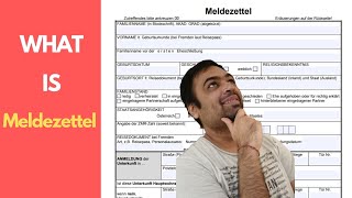 How to fill Meldezettel in English  What is Meldezettel [upl. by Nageek]