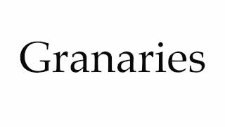 How to Pronounce Granaries [upl. by Azarcon]