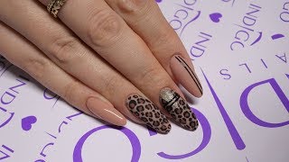 Leopard Nail Art Tutorial Indigo  Jak namalować panterkę na paznokciach [upl. by Rasec]