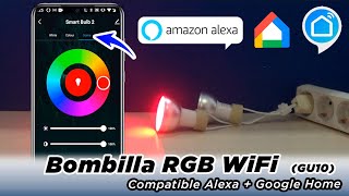 Bombilla 💡💡💡 LED WiFi RGB ➤ GU10 control remoto Smart Life  TuyaSmart ☞ Amazon Alexa ☞ Google Home [upl. by Adelind758]