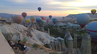 KAPADOKYADA BALON MANZARASI ILE ESSIZ SISME CADIR KAMPI keşfet atikailesi travel automobile [upl. by Candie]