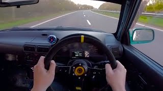 POV Driving a 240bhp Starlet GT Turbo Track Car [upl. by Eixirt]