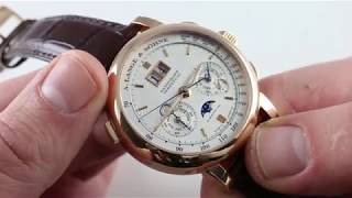 PreOwned A Lange amp Sohne Saxonia Datograph Perpetual Calendar 410032E Luxury Watch Review [upl. by Nirhtak318]