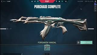 Buying Forsaken Vandal  VALORANT [upl. by Atsirc]