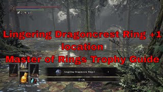 Dark Souls III  How to find the Lingering Dragoncrest Ring 1 Master of Rings Trophy [upl. by Anavrin34]