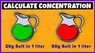 Concentration  How to Calculate Concentration of a Solution [upl. by Duvall444]