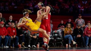 Nash Hutmacher Nebraska Husker Wrestling Pin vs Kevin Zimmer Wyoming Heavyweight 1624 Polar Bear [upl. by Ayotahc400]