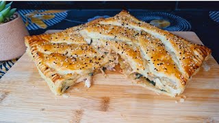 Chicken Spinach Pie  Easy Chicken Pastry Recipe [upl. by Dnumyar719]