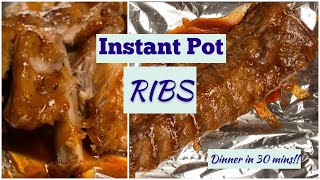 Instant Pot RIBS  What’s for dinner  30 min Meals [upl. by Nicholas]