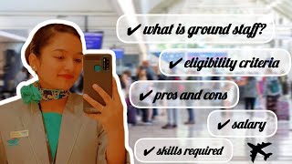 Airport ground staff in detail  salary  pros and cons  Tanisha Shaikh  groundstaff airport [upl. by Schwitzer]