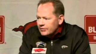 Web Extra Petrino Talks About Spring Football [upl. by Eihs]