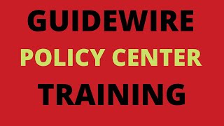 Guidewire policy center training  policy center for beginners  Guidewire policy center tutorial [upl. by Itida]