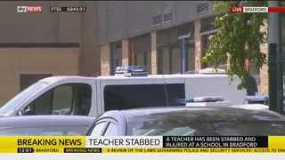 Teacher Stabbed At Bradford School [upl. by Arteid]