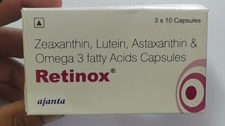 Retinox Capsule  Zeaxanthin Lutein Astaxanthin amp Omega 3 fatty Acids Capsules  Retinox Capsule Use [upl. by Devan]