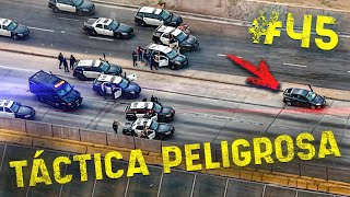 Persecución policial en EEUU se encontraron con 8 patrullas policiales [upl. by Anauqahs]