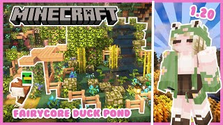 🧚‍♀️ Fairycore Duck Pond amp Hobbit Hole Interior🌷 EP 3 Minecraft 120 Modded Survival 🍄 [upl. by Rednal]