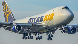 22 HEAVY TAKE OFFS and LANDINGS  Boeing 747 B777 A330F B737  LIEGE AIRPORT PLANESPOTTING [upl. by Mcquillin]