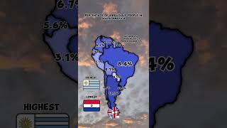 Percentage of irreligious people in South America europe map mapping religion southamerica [upl. by Inttirb]